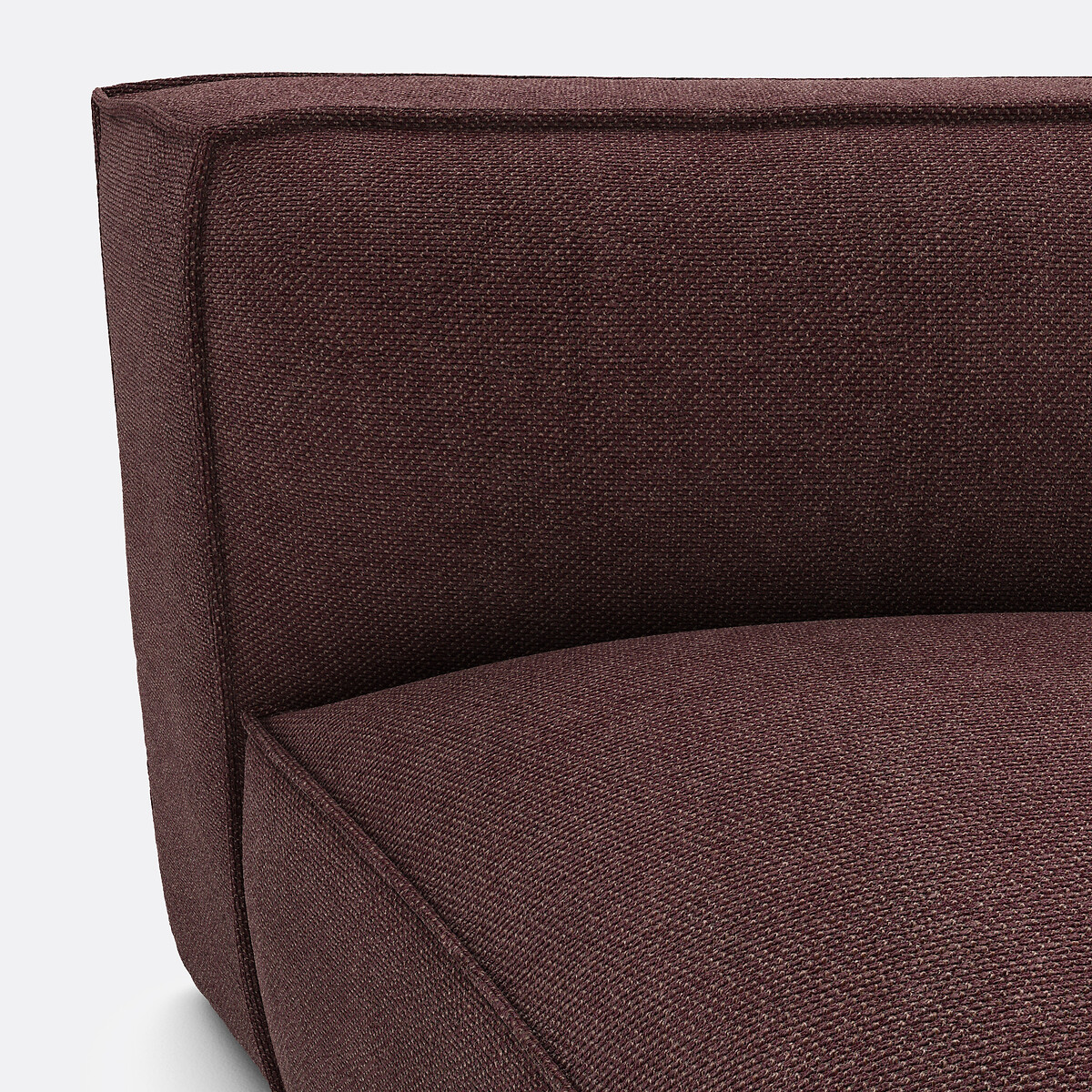 LA REDOUTE INTERIEURS<br>Canto aberto modular, tecido texturizado, Seven