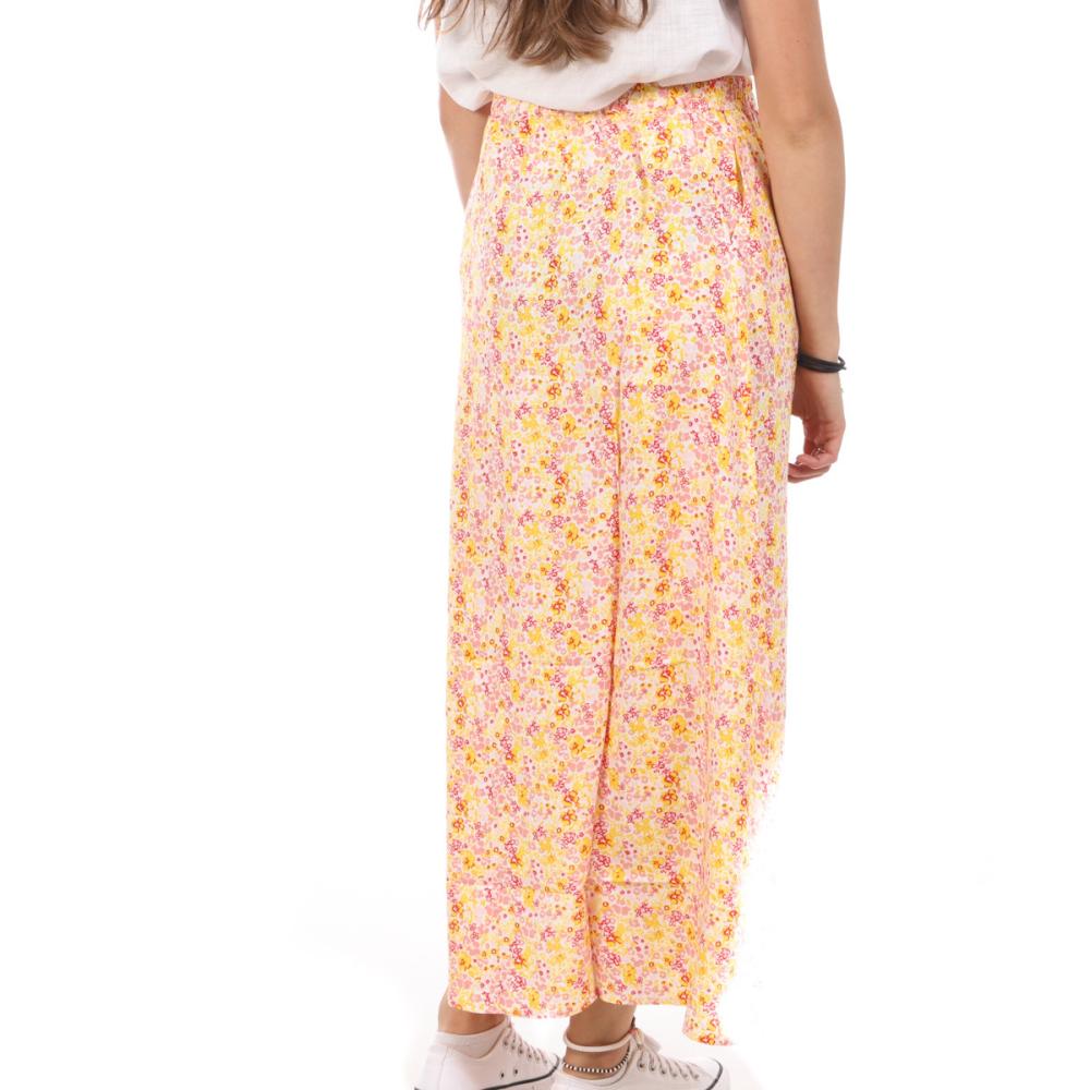 Vero Moda Jupe Longue Jaune/Rose Femme Vero Moda Maxi