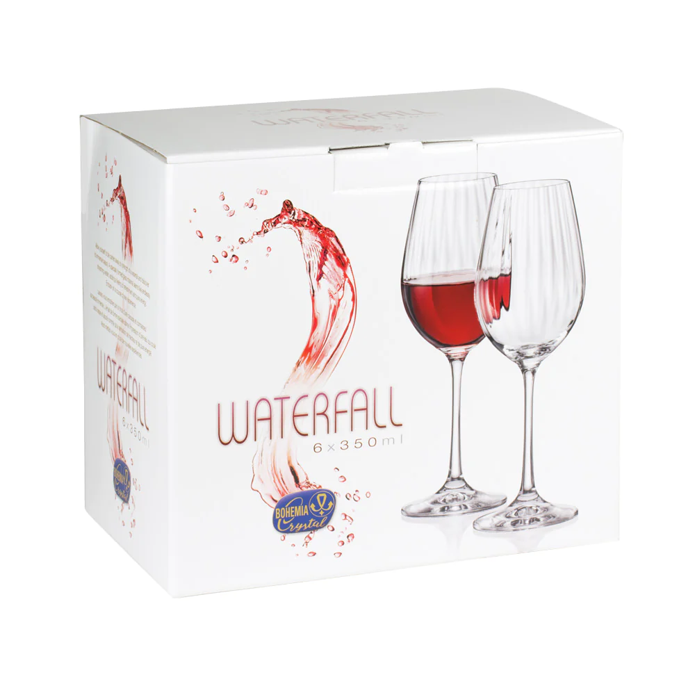 Boîte de 6 verres à pied Waterfall 35 cl Table passion