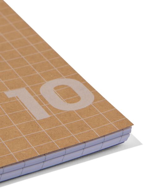 cahiers kraft A4 quadrillés 10 mm - lot de 3