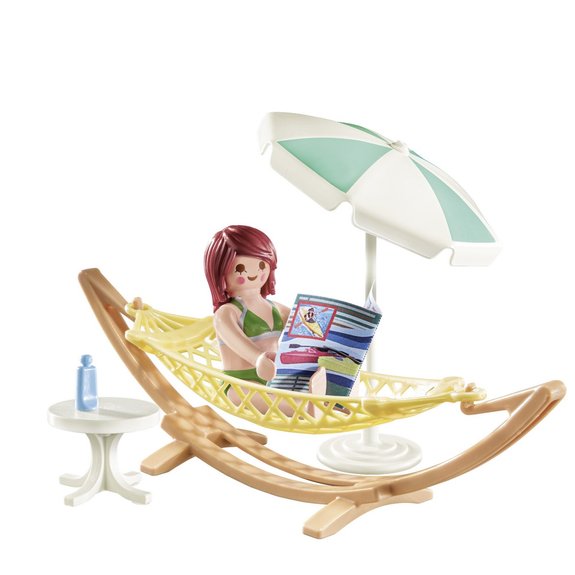 Vacancière et hamac Playmobil 71428 Family Fun camping