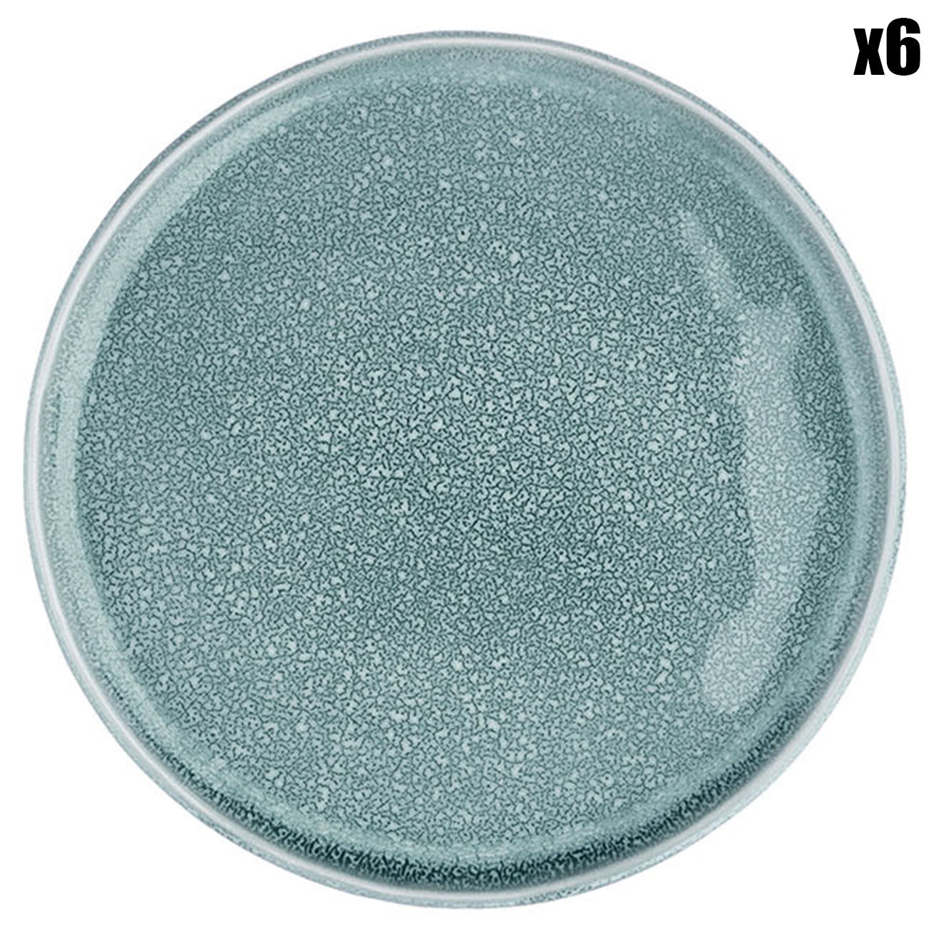 Bjorn 6 Assiettes Magma bleues - D.20 cm