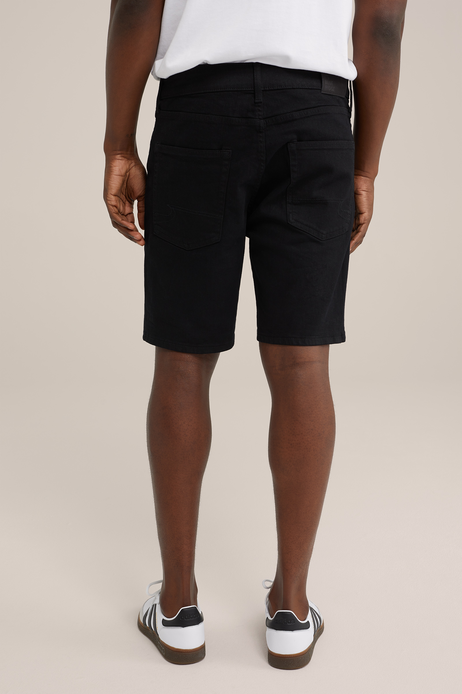 relaxed fit denimshort met stretch Blue Ridge Zwart