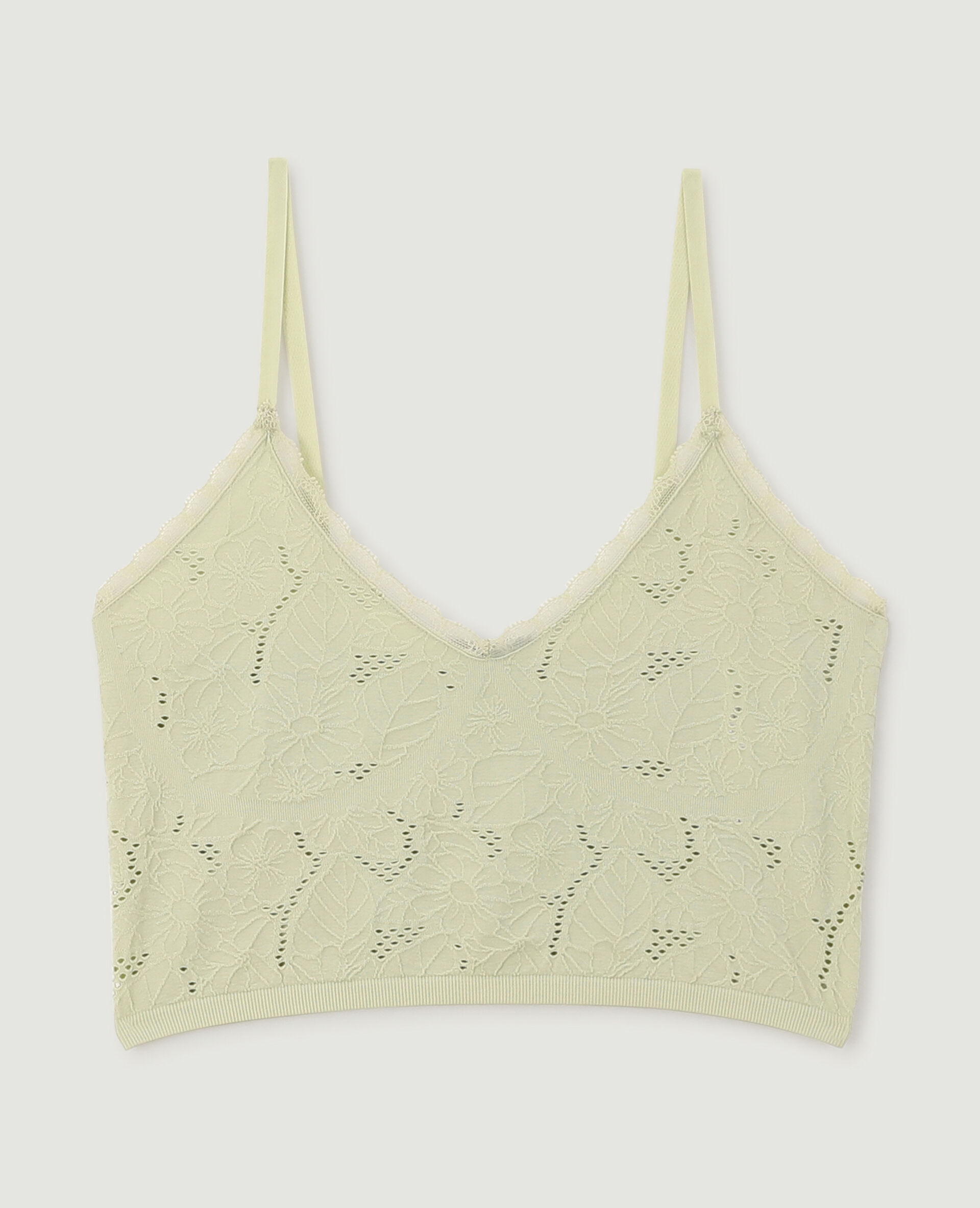 Débardeur brassière sans couture - Vert de gris
