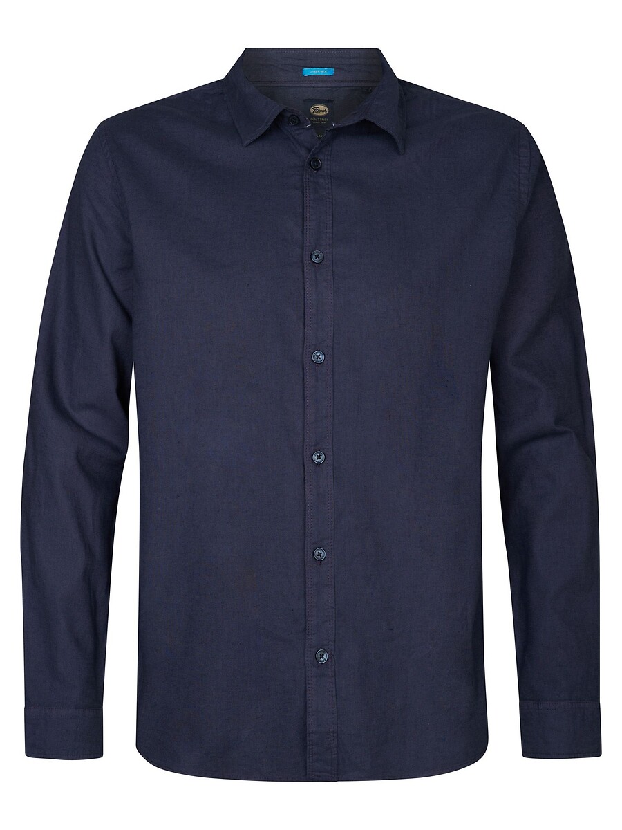 INDÚSTRIAS PETROLÍFERAS<br>Camisa de algodão e linho com corte reto