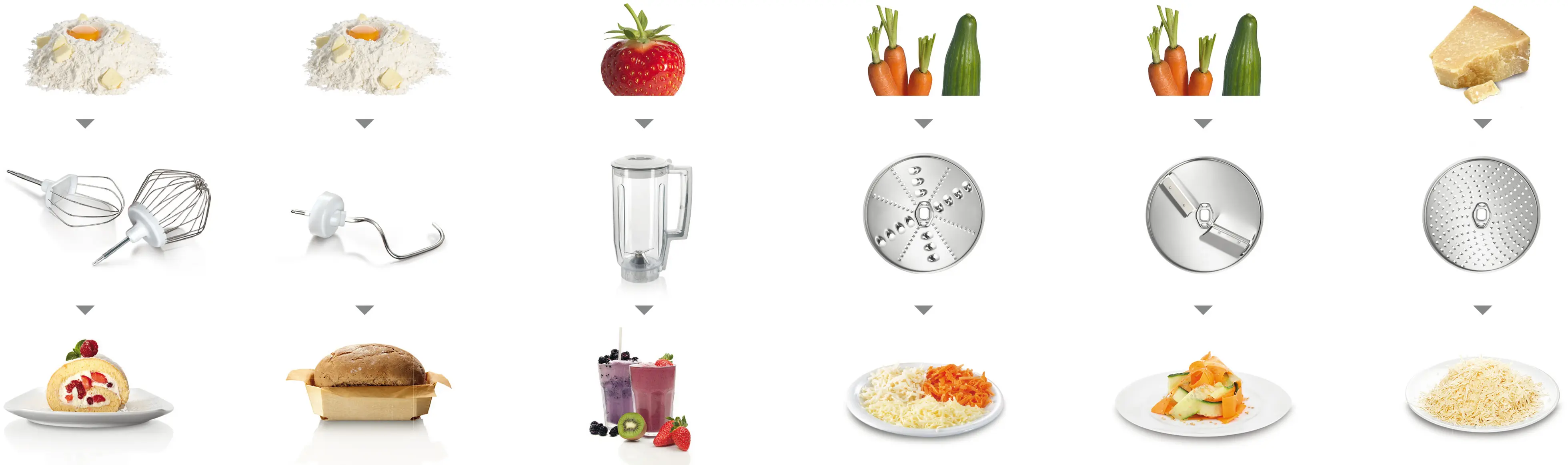 Serie 4 Keukenmachine MUM 5 1000 W Rood, Zilver