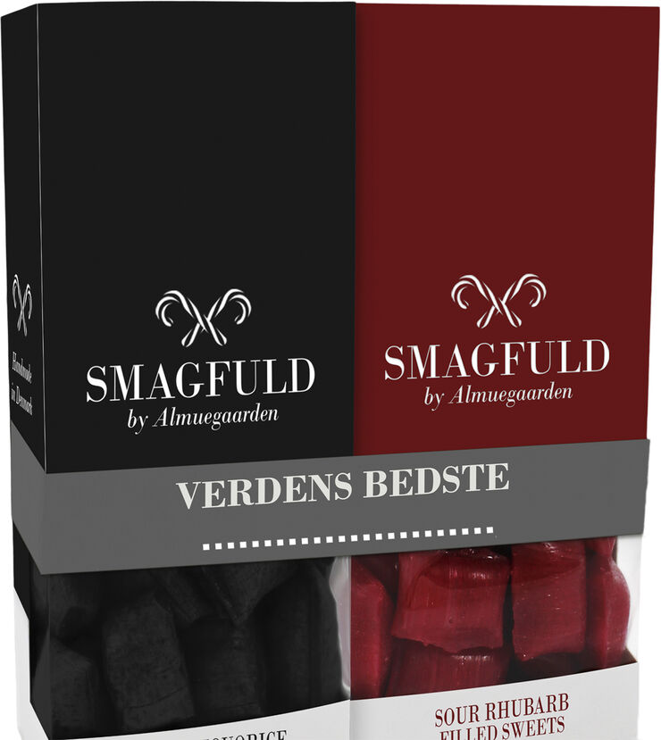 SMAGFULD by Almuegaarden Smagfuld Gavepakning - VERDENS BEDSTE (sort/rød) Sort & rød