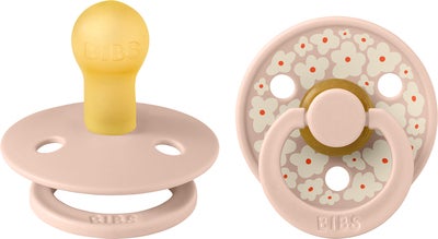 BIBS Studio Colour Smokk 2-Pack Lateks Str 1 Rund, Jasmine/Blush Mix