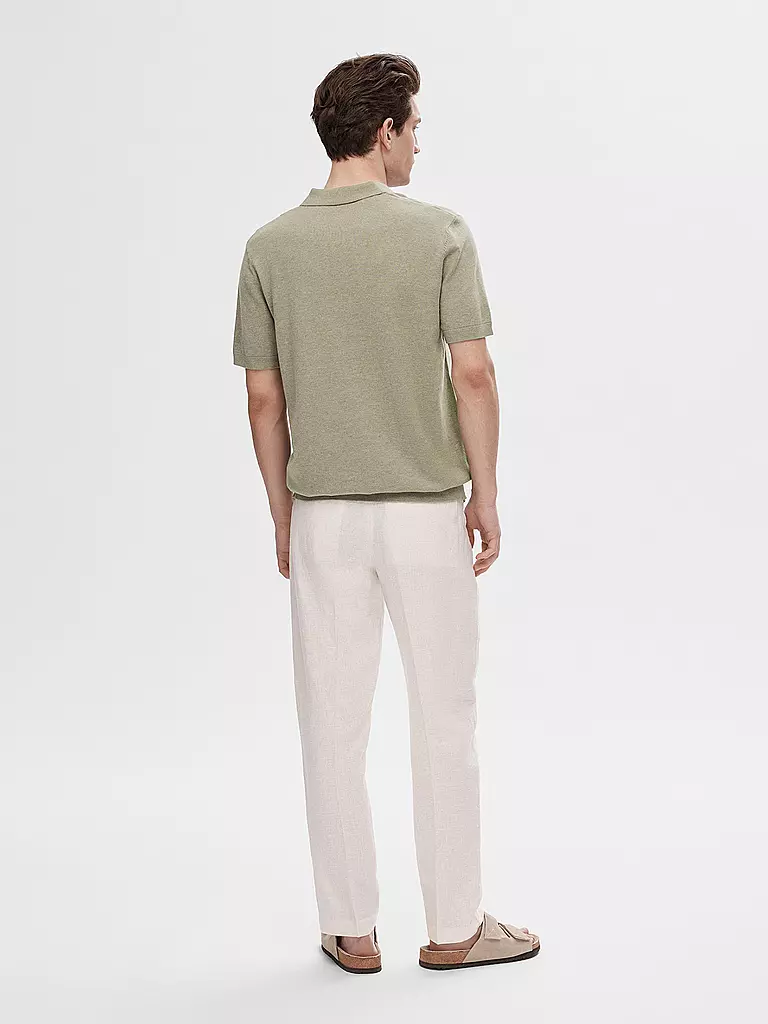 SELECTED Poloshirt SLHBERG hellgrün