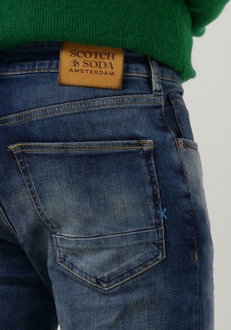 SCOTCH & SODA blauwe scotch & soda skinny jeans seasonal essential skim skinny jeans - cloud of smoke