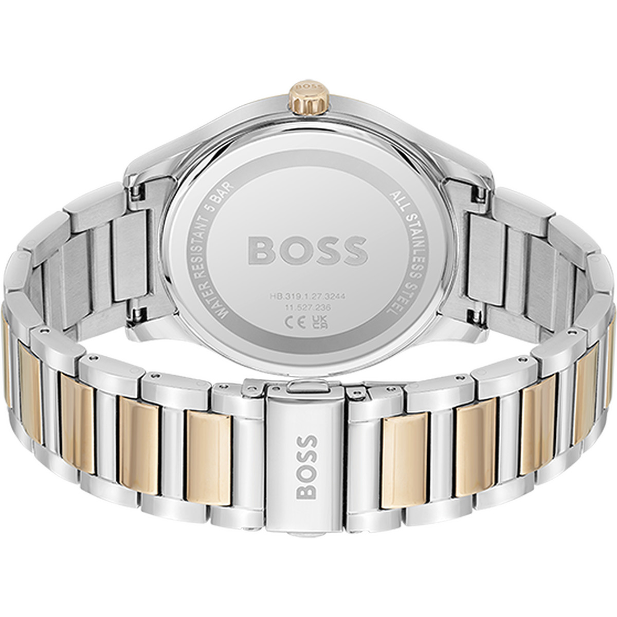 Montre BOSS Reason homme bracelet acier bicolore doré rose