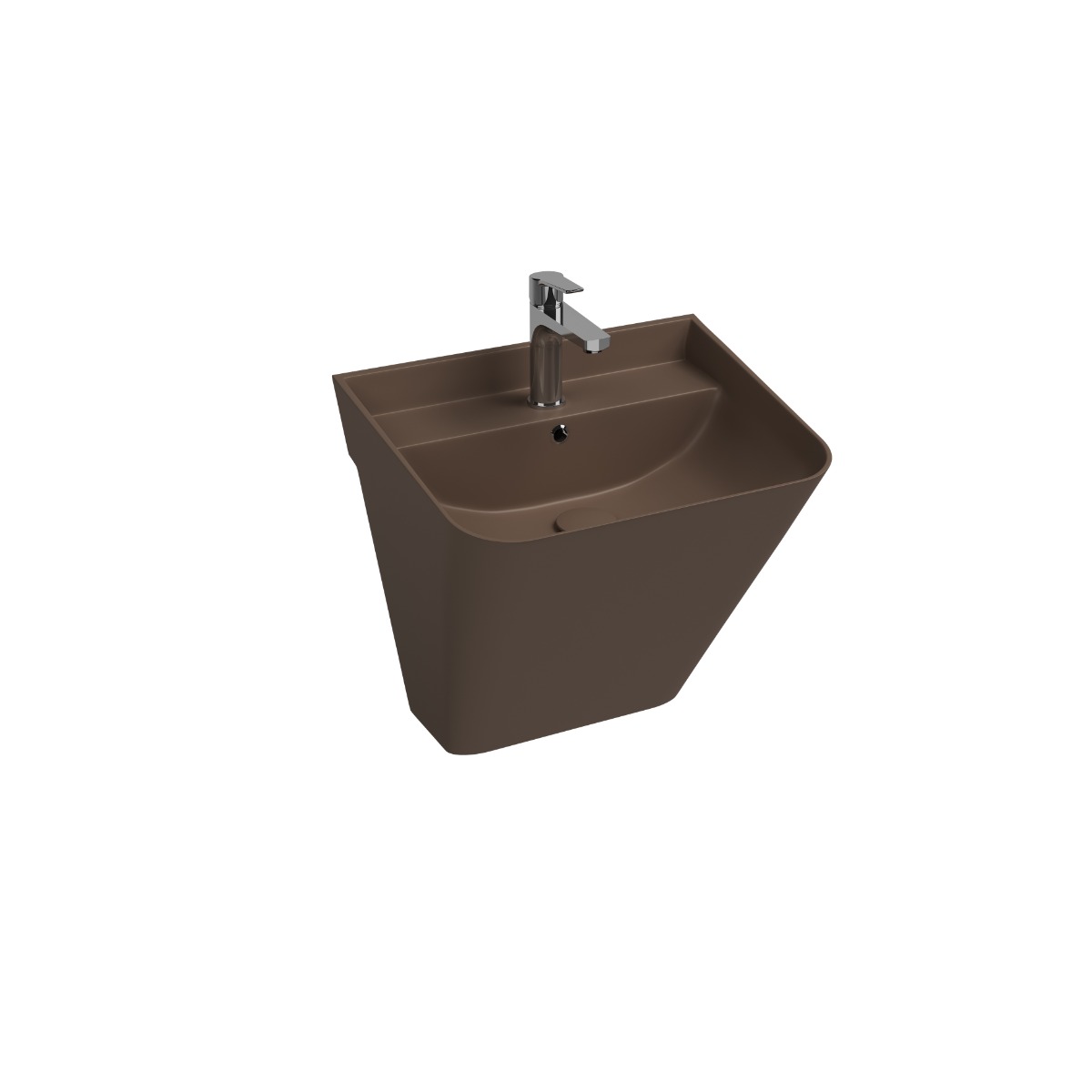 Isvea Sott Aqua hangende wastafel 50cm taupe