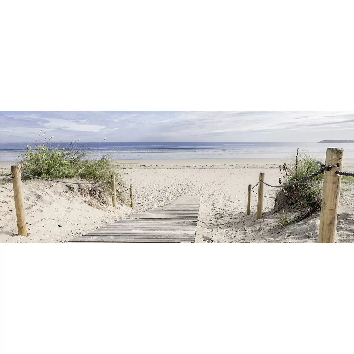 Glasbild GA 80x30 Way to Beach grün,blau,beige