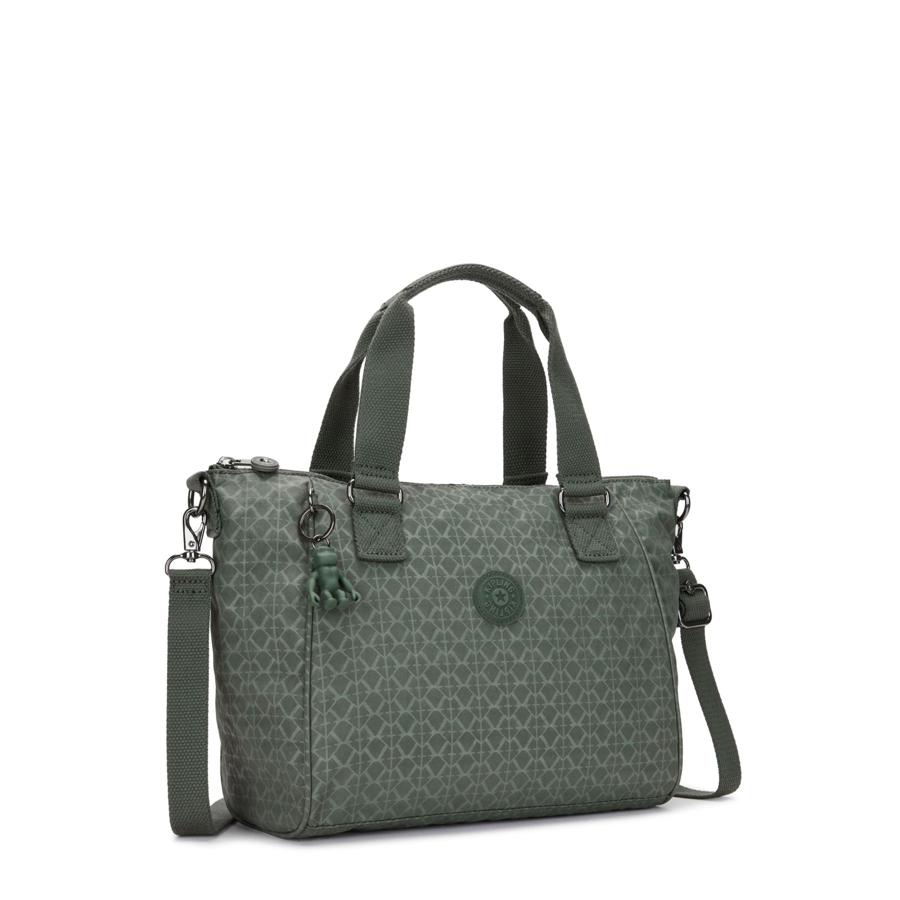 AMIEL Sac à Main Medium Avec Bretelle Amovible - Sign Green Embosse