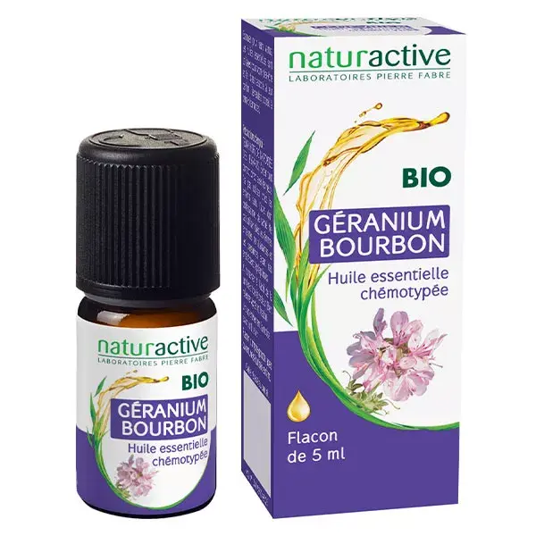 Óleo Essencial de Gerânio Bourbon Orgânico Naturaactive 5ml