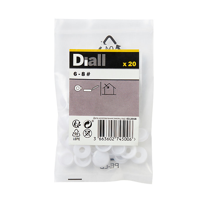 Embout blanc à clipser ø6-8 mm - 20 pièces