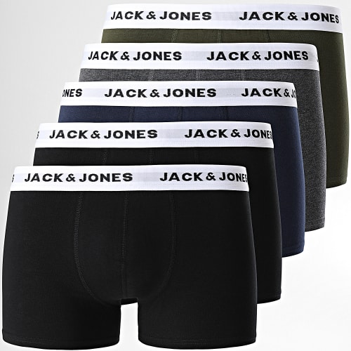 Lot De 5 Boxers 12214455 Noir Bleu Marine Vert Kaki