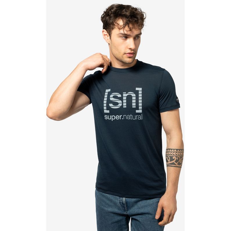 Super.Natural Herren Grid Logo T-Shirt