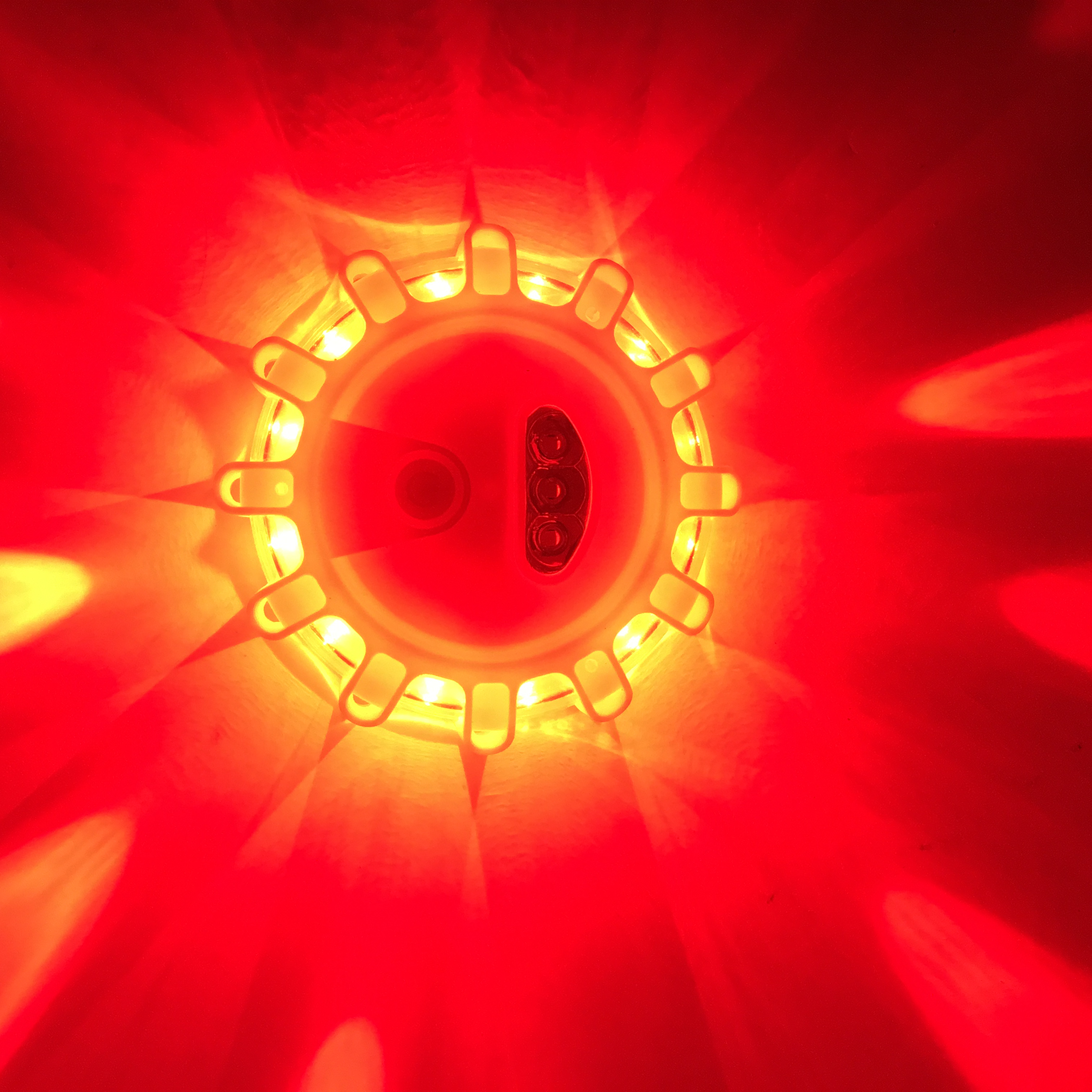 LED Auto Warnlicht Sicherheitsleuchte LKW Blink Licht mit Haken (Batteriebetrieben) - Orange