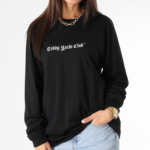 Tee Shirt Manches Longues Femme Art Series Dripping Pink Noir