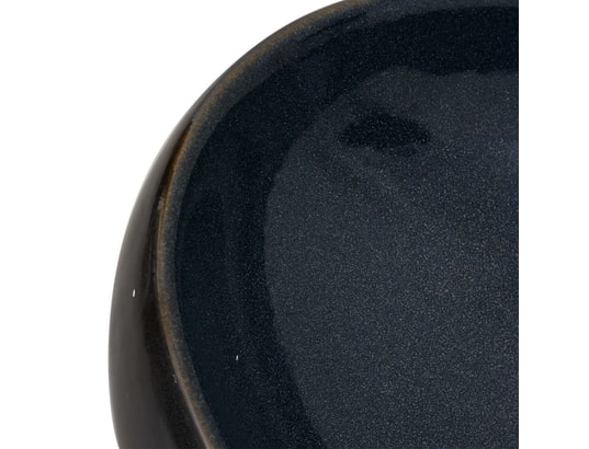 VIDAXL - Vasque à poser noir et bleu ovale 59x40x15 cm céramique