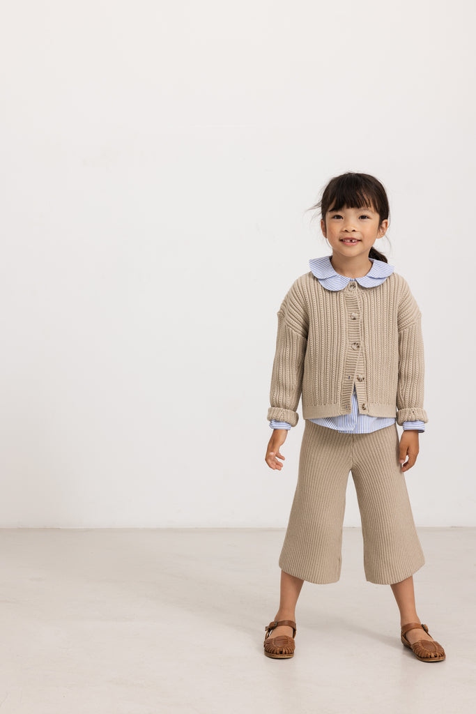 Tooti, Strik cardigan - Stone Wall