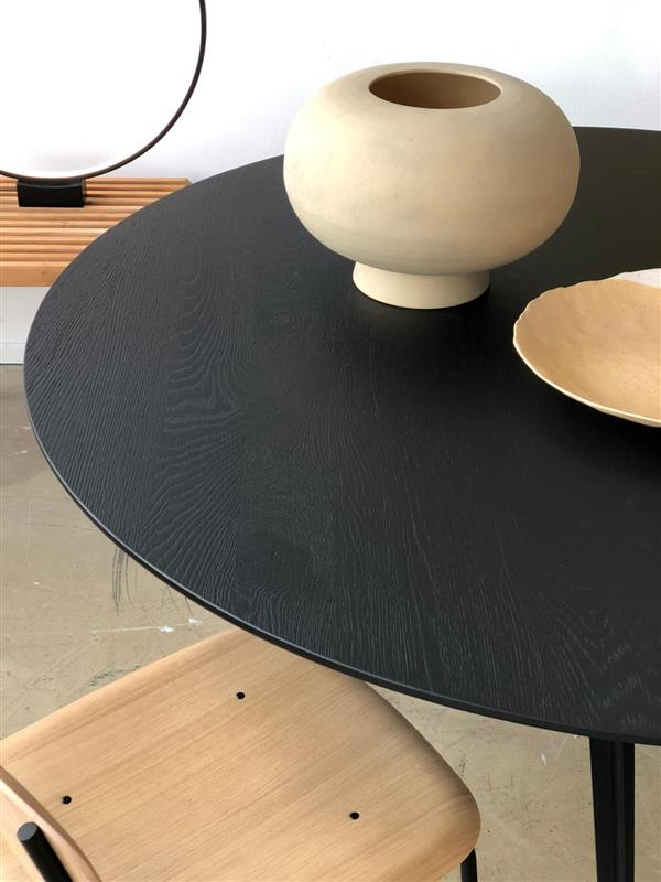 Eettafel Grayson antraciet ⌀120 cm
