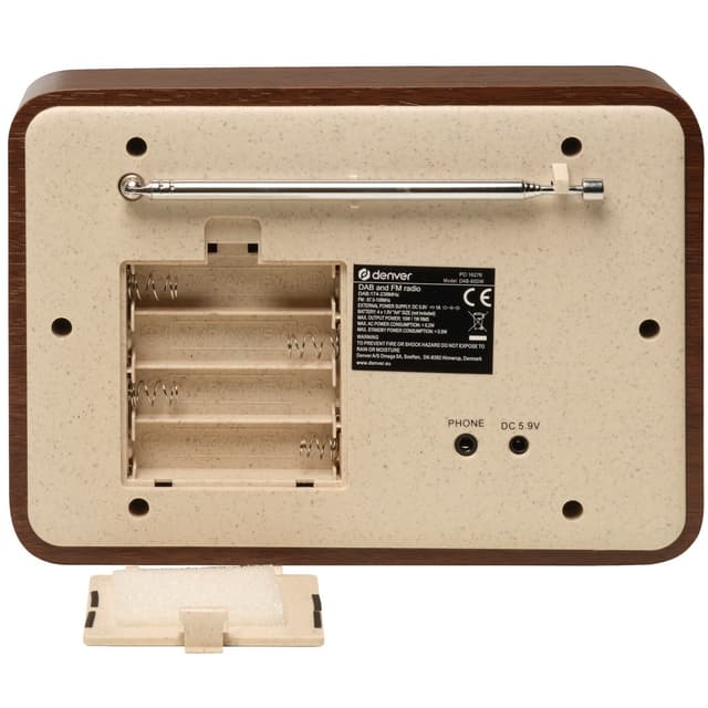 Denver DAB+&FM-radio delvist lavet af bioplast