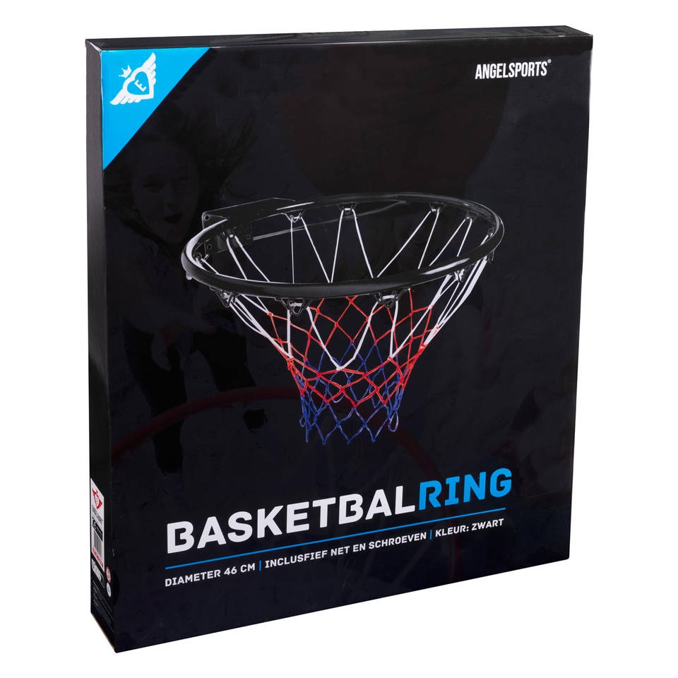 Angel Sports basketbalring met net - 46 cm