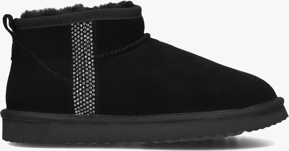 zwarte lina locchi vachtlaarzen extreme glitter low