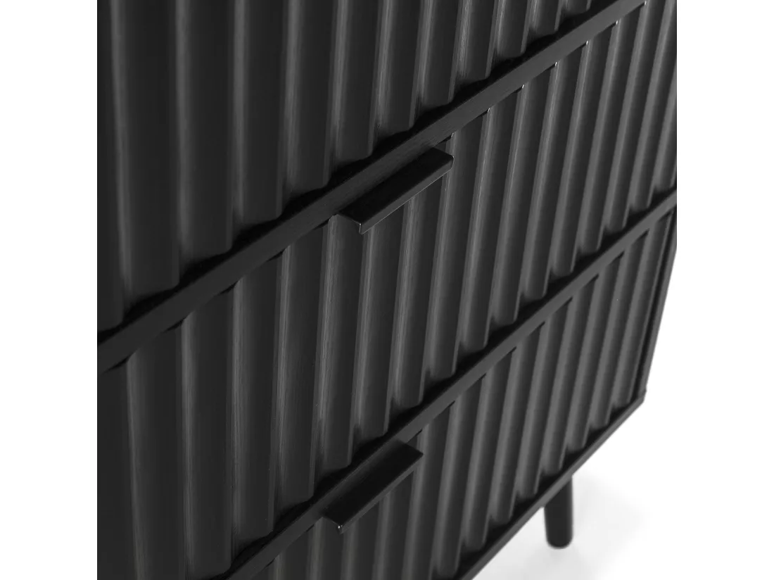 Commode Lluvia 3 tiroirs couleur noir
