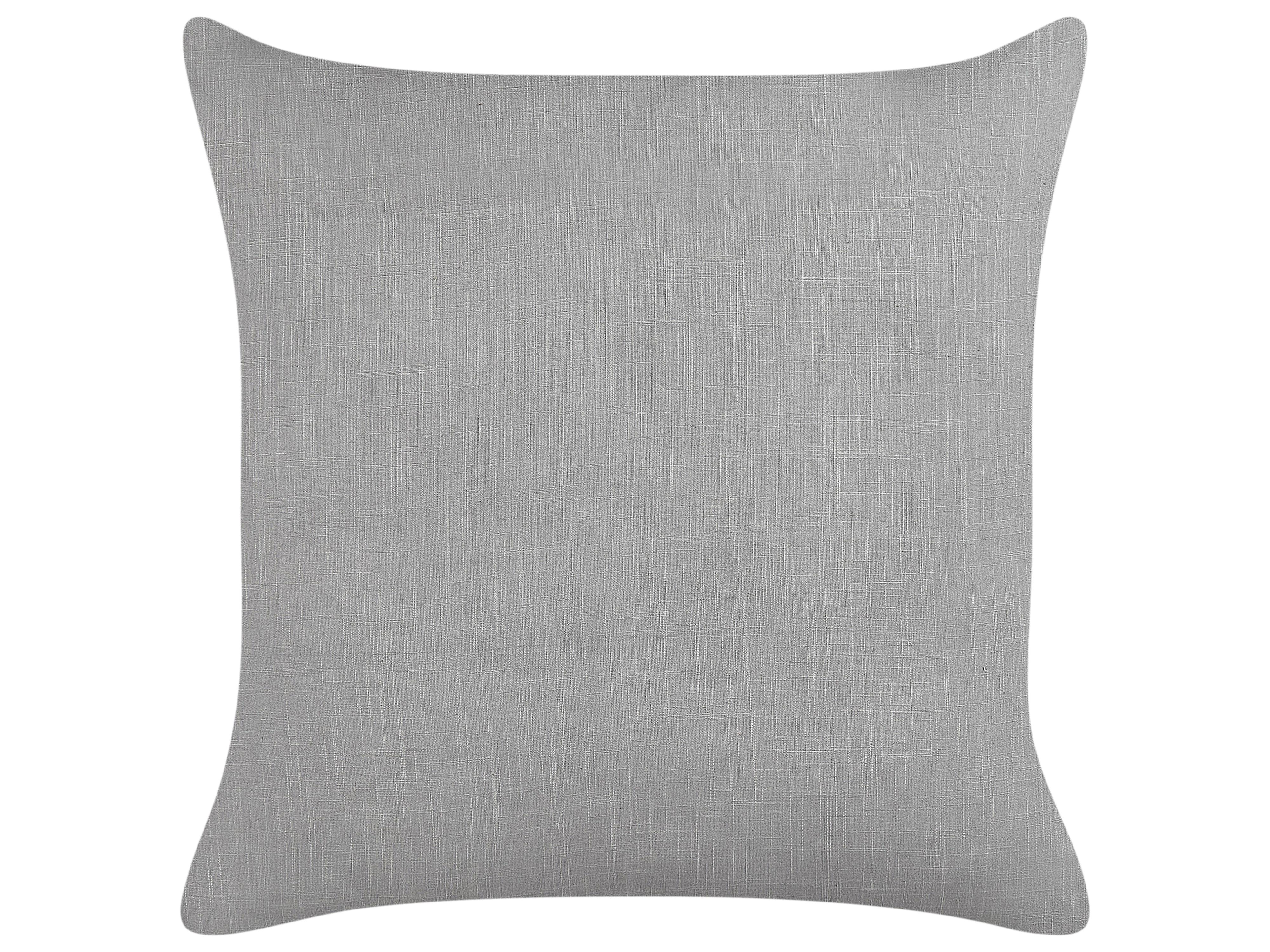 Set van 2 sierkussens MILAS Linnen 50 x 50 cm Grijs gestreept