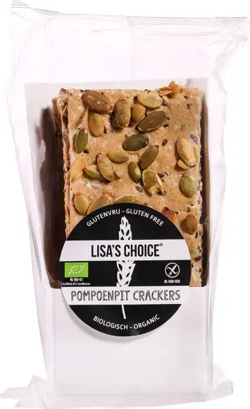 Pompoenpit crackers, biologisch, glutenvrij en vegan