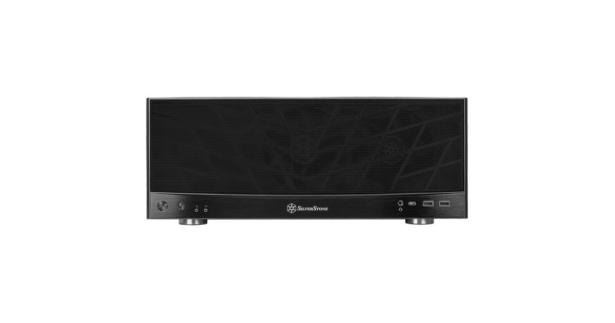 SilverStoneSST-GD11B HTPC behuizing  (Zwart | 2x USB-A | 1x USB-C)