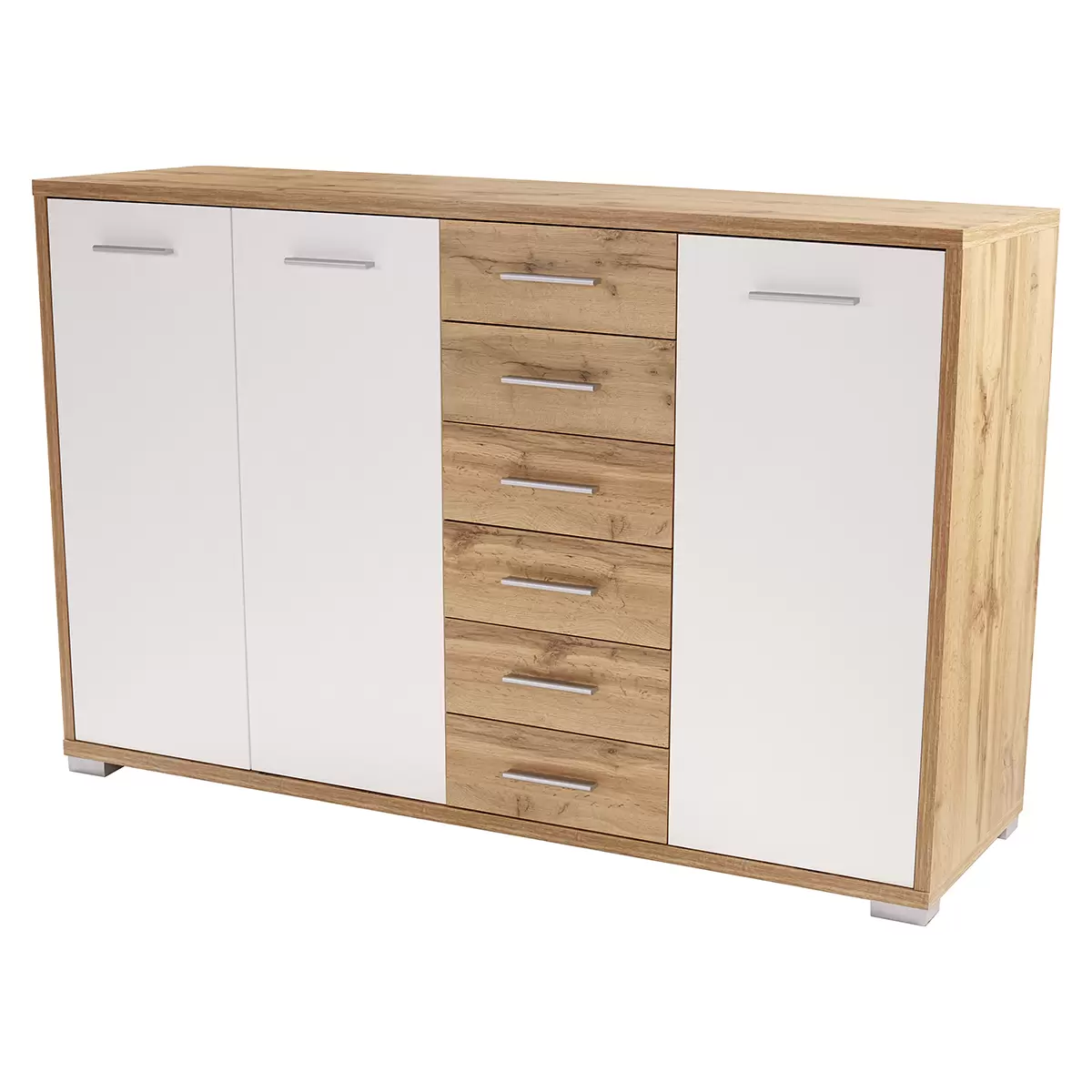 Kommode Q-BIG NEW weiss,Eiche