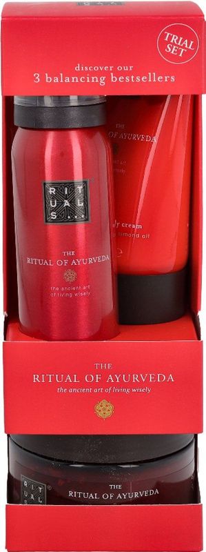 Rituals - Ayurveda Set - Giftset - Foaming Shower Gel 50ml - Body Cream 70ml - Body Scrub 125gr