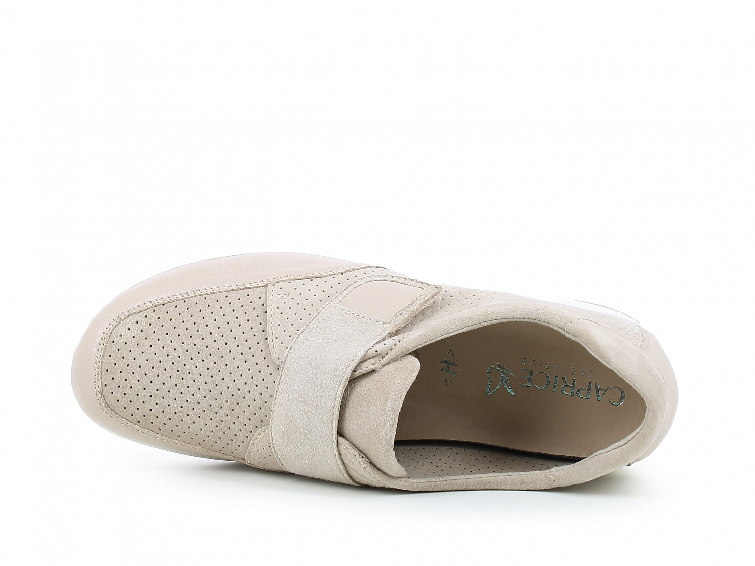 Caprice Sand Velcro Leather