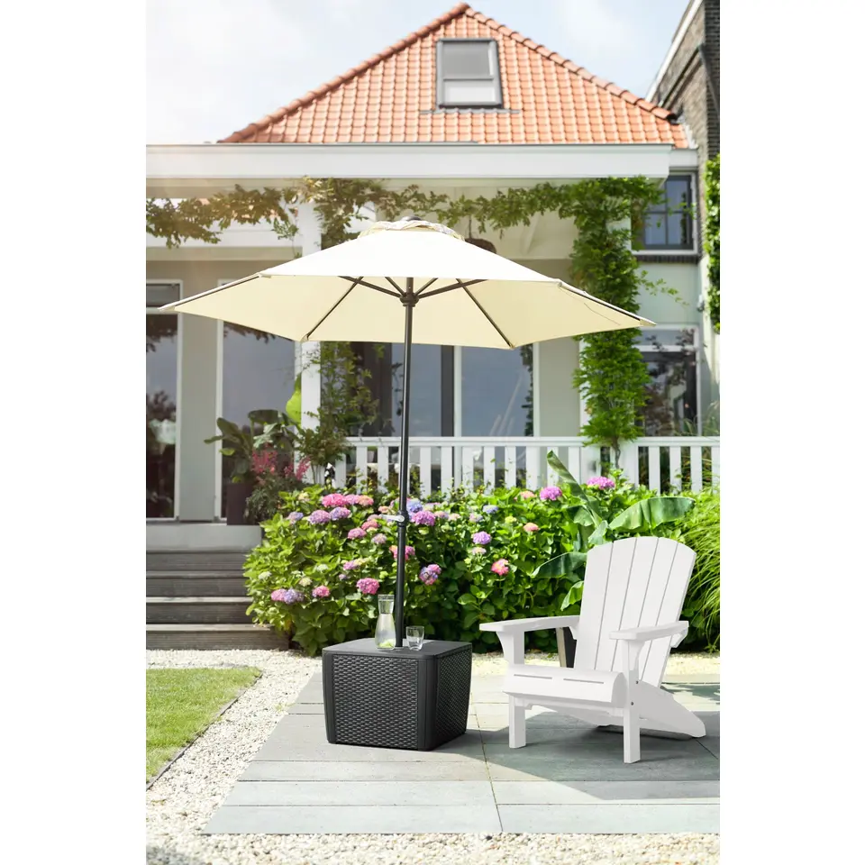 Keter Troy Adirondack Tuinstoel - 81x80x96,5cm - Wit