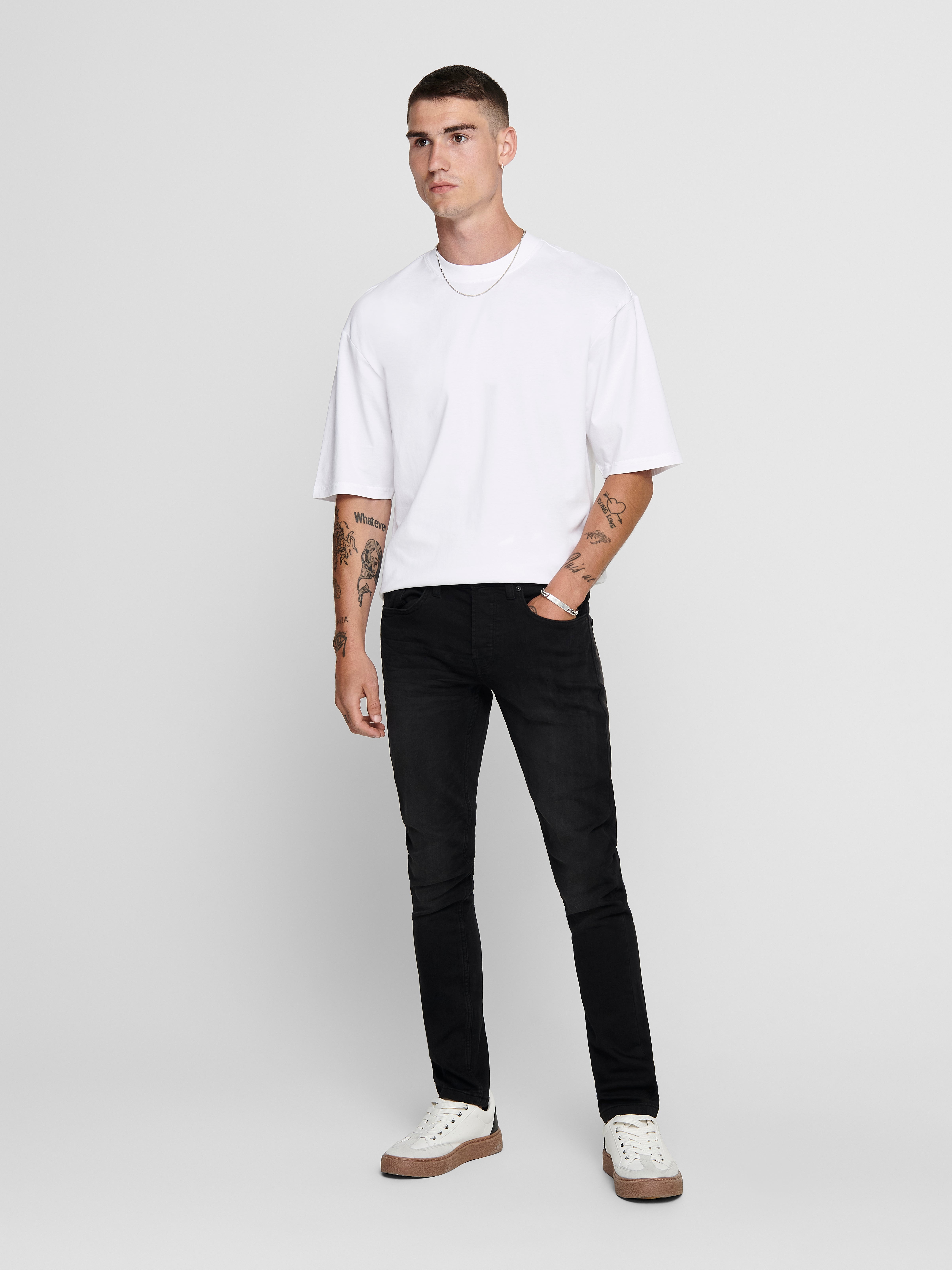 ONSLOOM Mid Rise Slim Fit Jeans Black