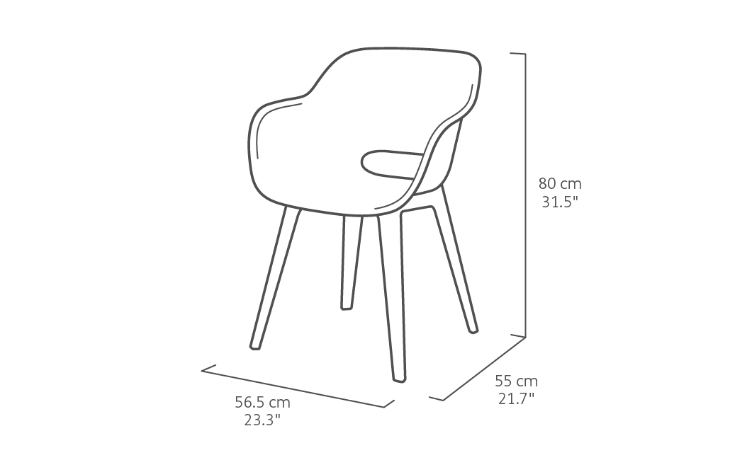 Keter Akola set van 2 tuinstoelen - Orange