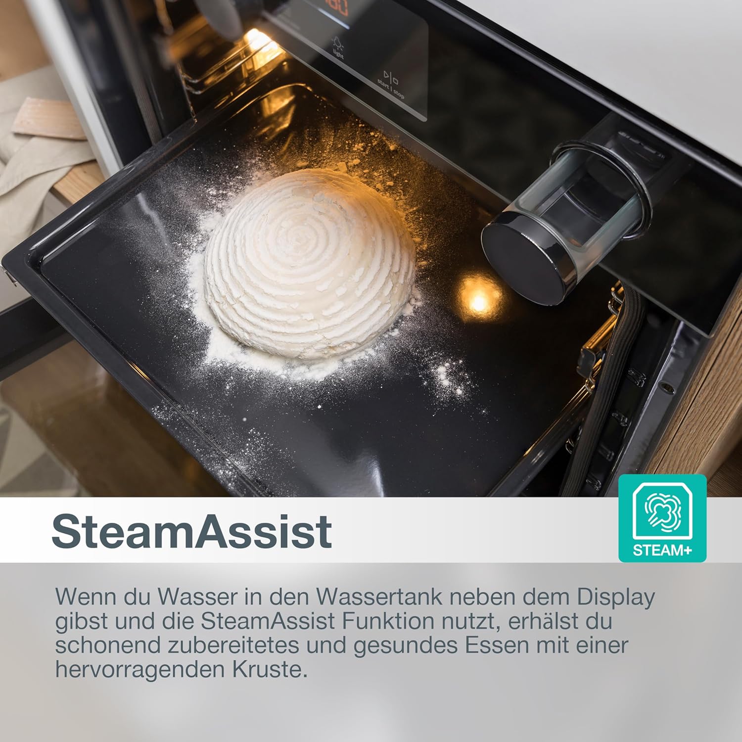 Gorenje OptiBake Advanced BPSA 6747 A08BG Einbau-Backofen / 77L / Heißluft / Pyrolyse / AutoBake / Touch Bedienung / Bratenthermometer / GentleClose & Open / SteamAssist / PizzaMode 300°C/ schwarz