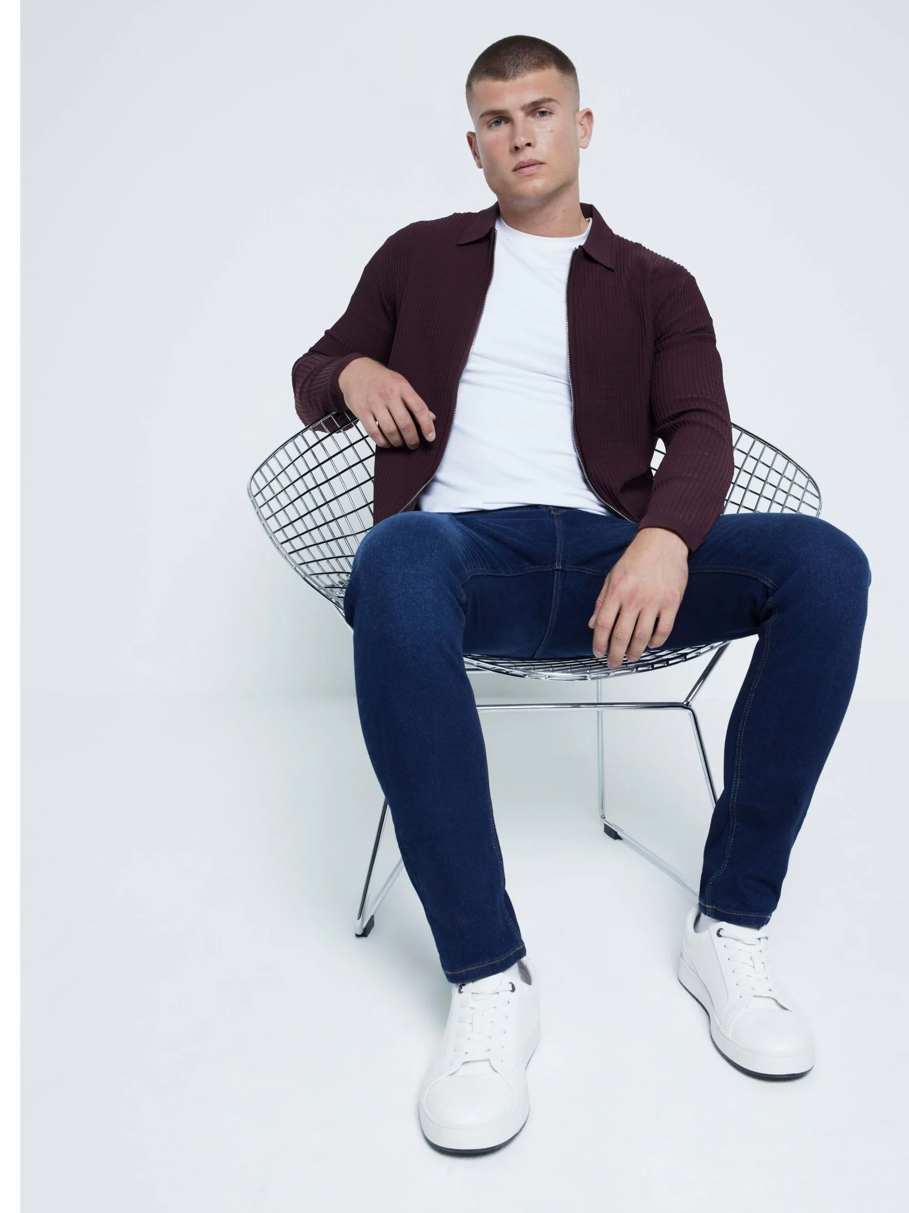 Blauw - River Island - Skinny-fit stretch jeans