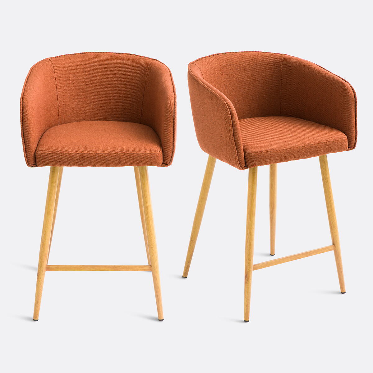 LA REDOUTE INTERIEURS<br>Conjunto de 2 bancos altos Alt.64 cm, Aupi