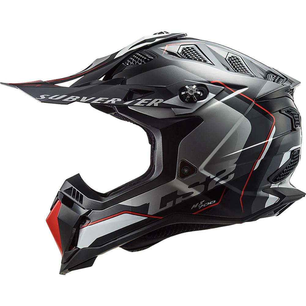 LS2 - Casque MX700 Subverter Evo II Arched Noir / Titanium / Brillant