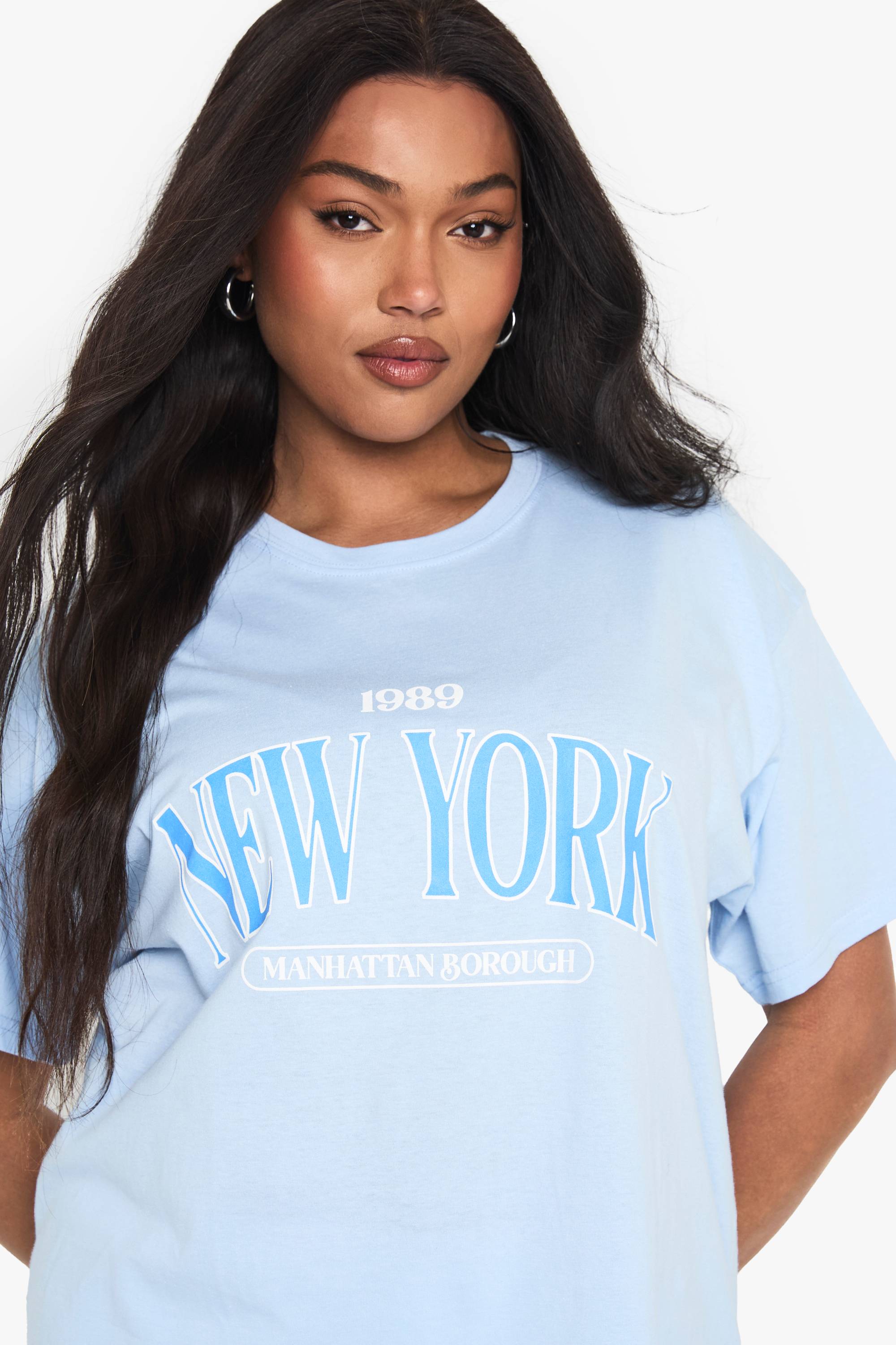 boohoo PLUS NEW YORK T-SHIRT SURDIMENSIONNÉ