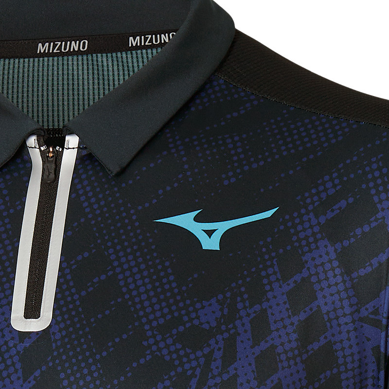 Polo de tennis Mizuno Mugen Shadow noir