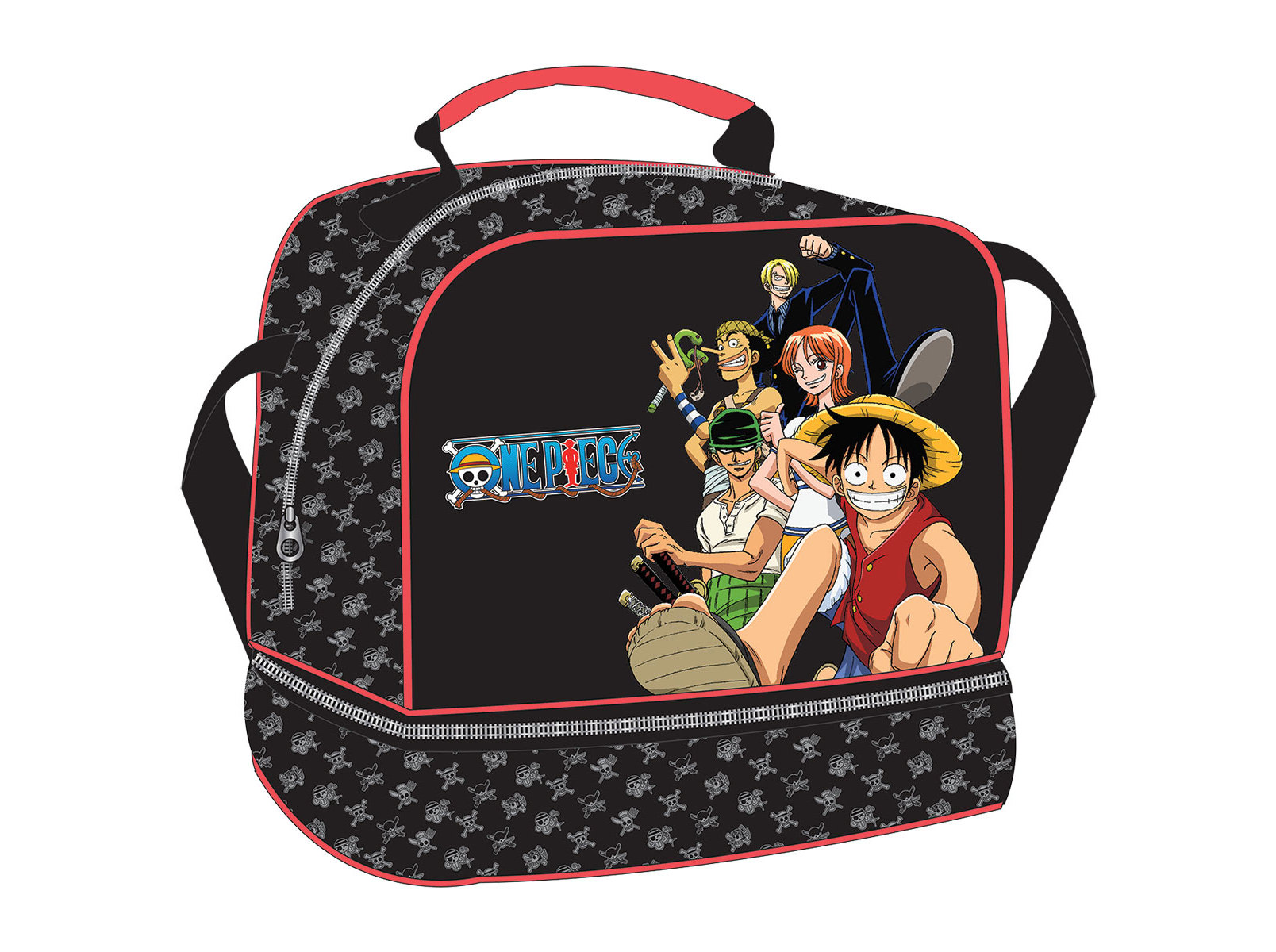 SACO LANCHE ONE PIECE COM 2 COMPARTIMENTOS 21X20X15CM