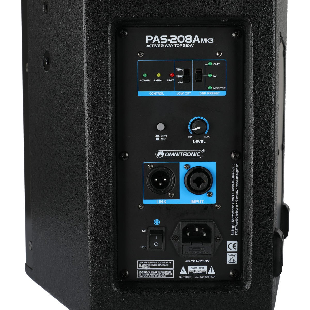 Omnitronic PAS-208A MK3 actieve speaker met DSP-processor