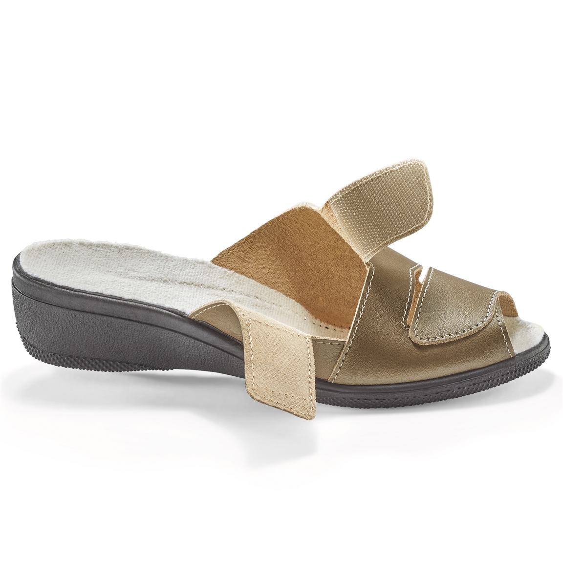 Mules dorées