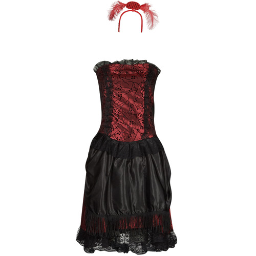 Fun Costumes - COSTUME ADULTE SALOON GIRL - Multicolore